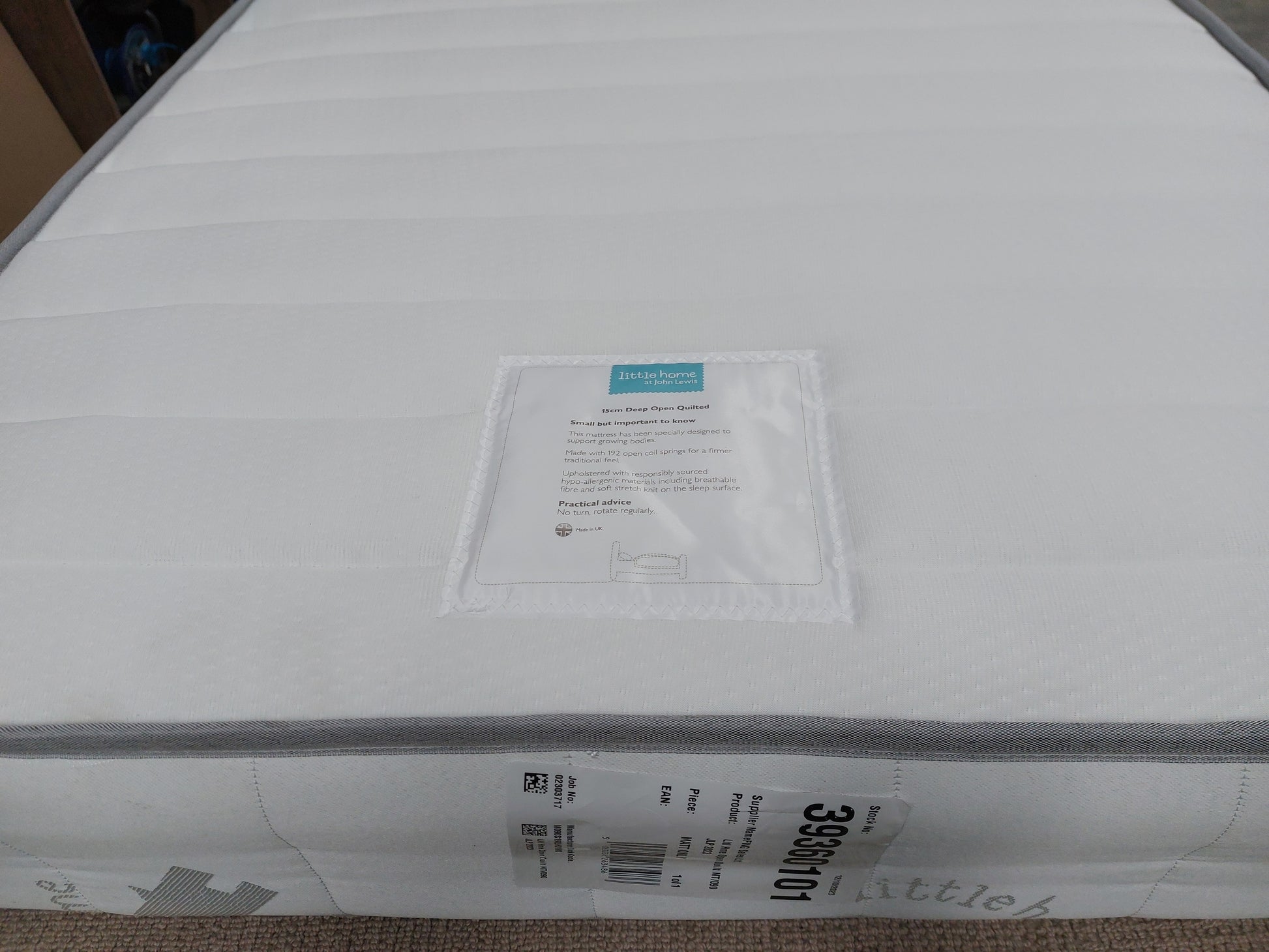 John Lewis Open Coil Spring Kids' Mattress, Medium Tension, Single