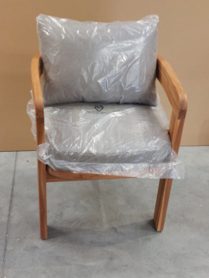 John Lewis Terra Teak Wood Garden Dining Chairs, Set of 2