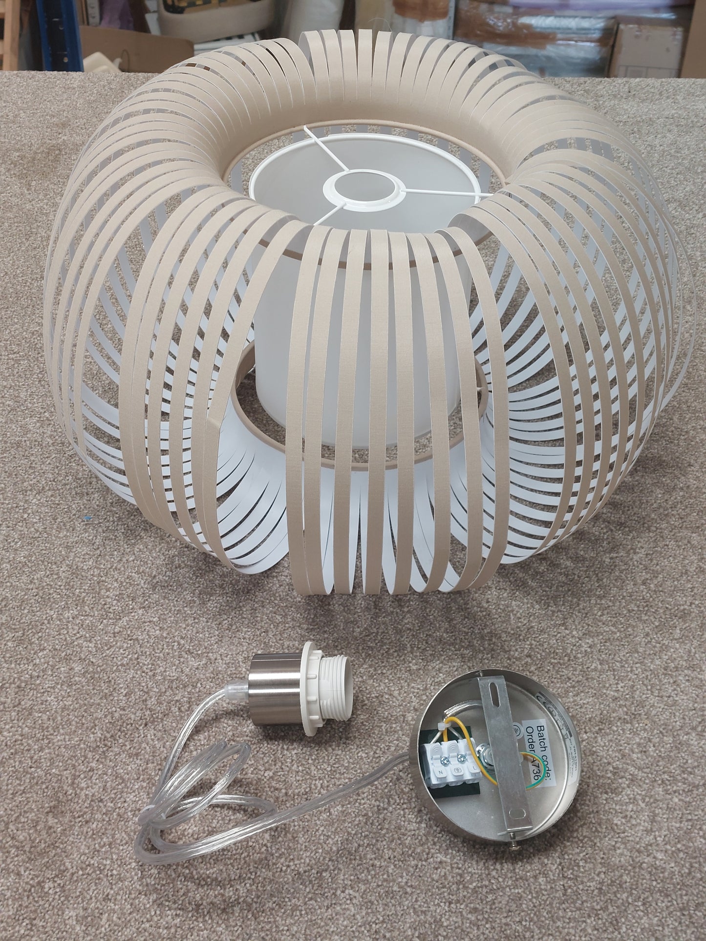John Lewis Harmony Small Ribbon Ceiling Light, Natural