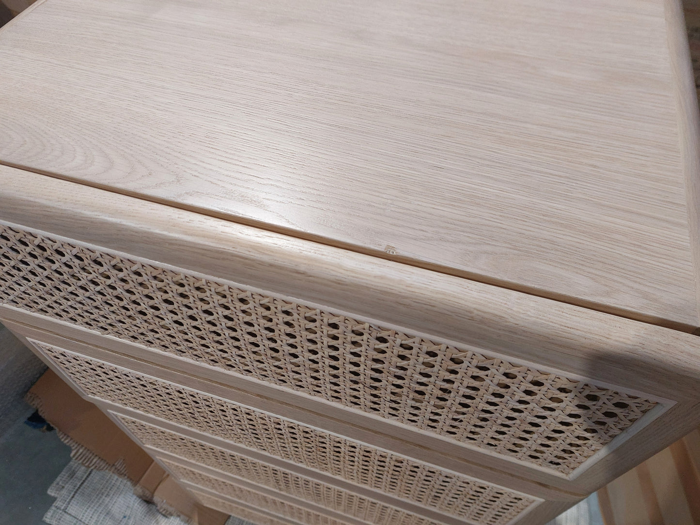 John Lewis Rattan 5 Drawer Tallboy Chest