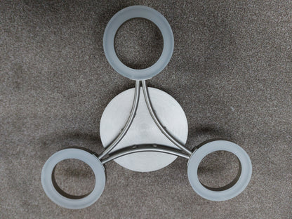 John Lewis Boyd LED 3 Arm Semi Flush Ceiling Light, Matt Nickel