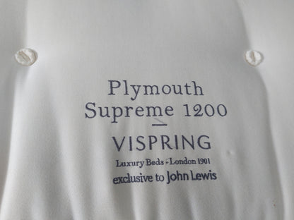 Vispring Plymouth Supreme 1200 Pocket Spring Mattress Medium & Soft Tension King Size