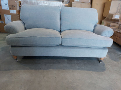 Laura Ashley  Small 2 Seater Sofa  Beaumaris, Teak Leg, Anneliese Seaspray