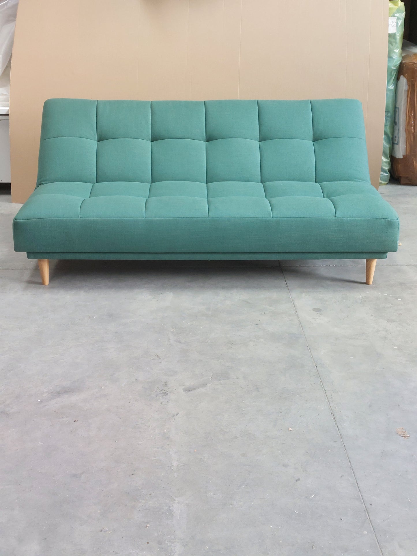John Lewis Linear Medium 2 Seater Sofa Bed Relaxed Linen Nettle