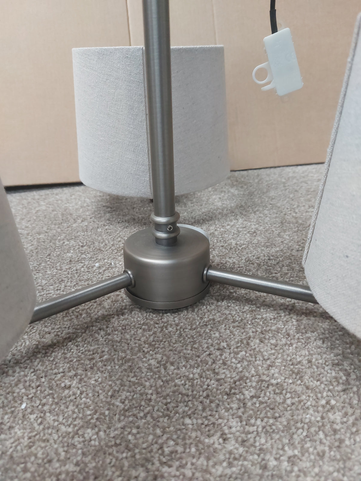 John Lewis Isabel Semi Flush Ceiling Light, Pewter