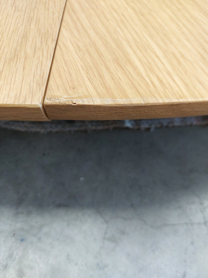 John Lewis Notch Round 4-6 Seater Extending Dining Table, Oak