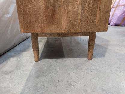 John Lewis Groove Mango Wood 3 Drawer Chest, Natural