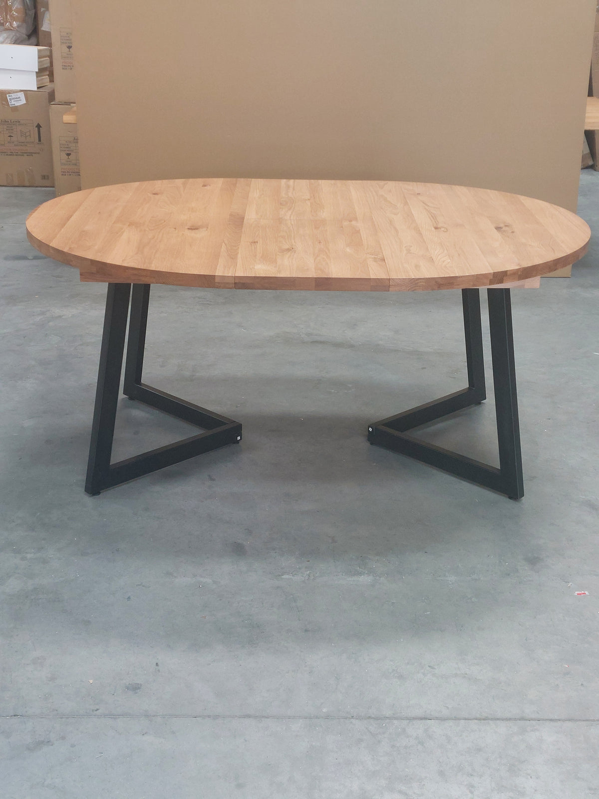 John Lewis Dining Table Calia 4-6 Seater Round Extending Solid Oak