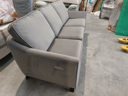 G Plan Vintage The Sixty Eight LHF Large 3 Seater Sofa with Footrest Mechanism, Plush Slate