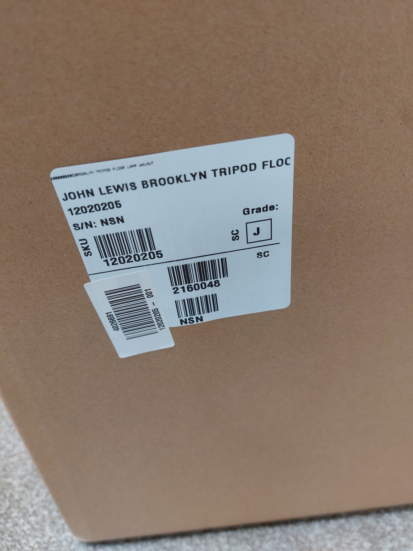 List - John Lewis Brooklyn Tripod Floor Lamp, Walnut2