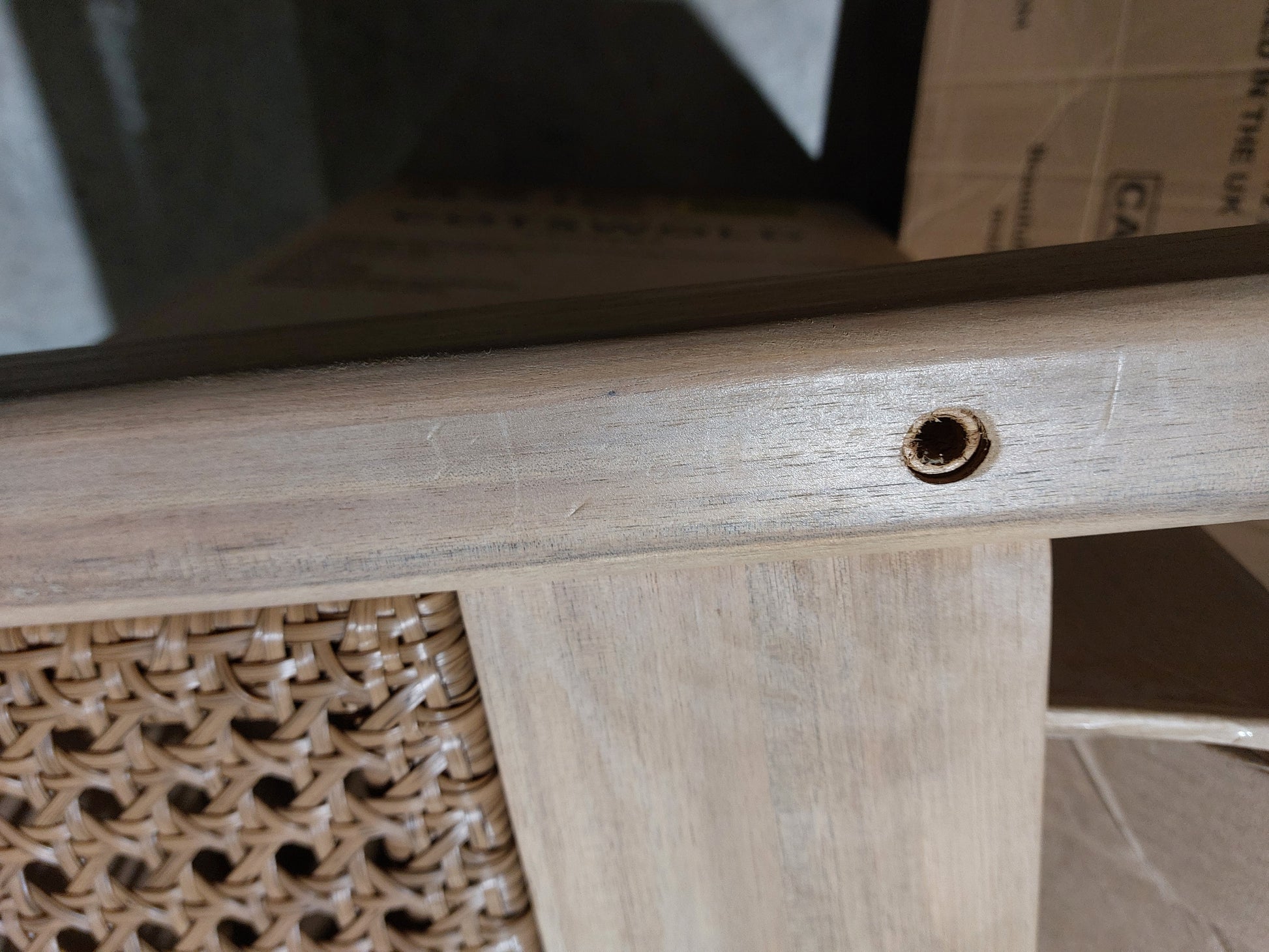 John Lewis Woven Rattan Panel Acacia Wood Garden Lounge Chair, Natural