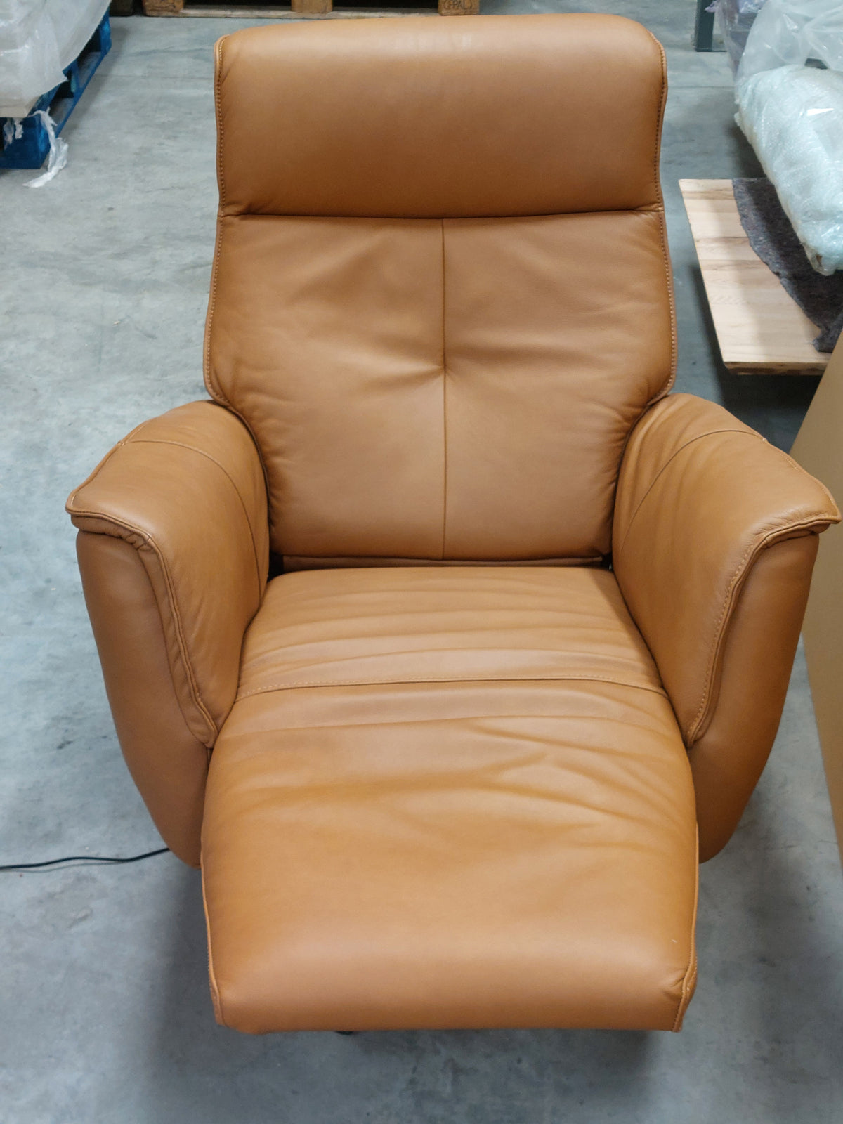John Lewis Float Zero Gravity Power Recliner Leather Chair, Tan Leather