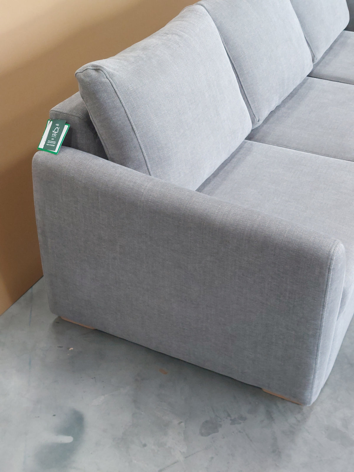 John Lewis Sansa Splayed Arm Sofa Bed with Storage Aquaclean Matilda Steel