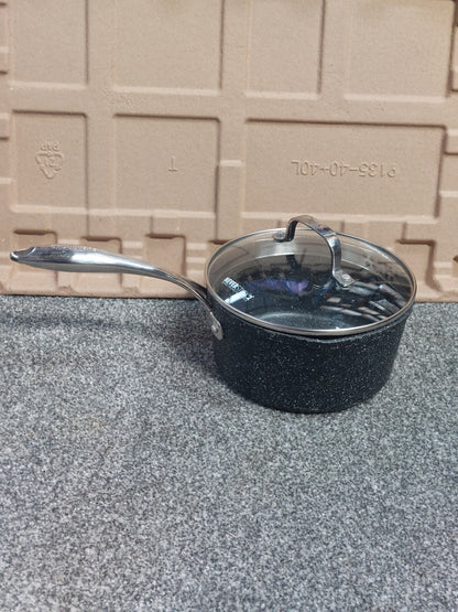 Eaziglide Neverstick2 Aluminium Non-Stick Saucepan Set with Lids, 3 Piece