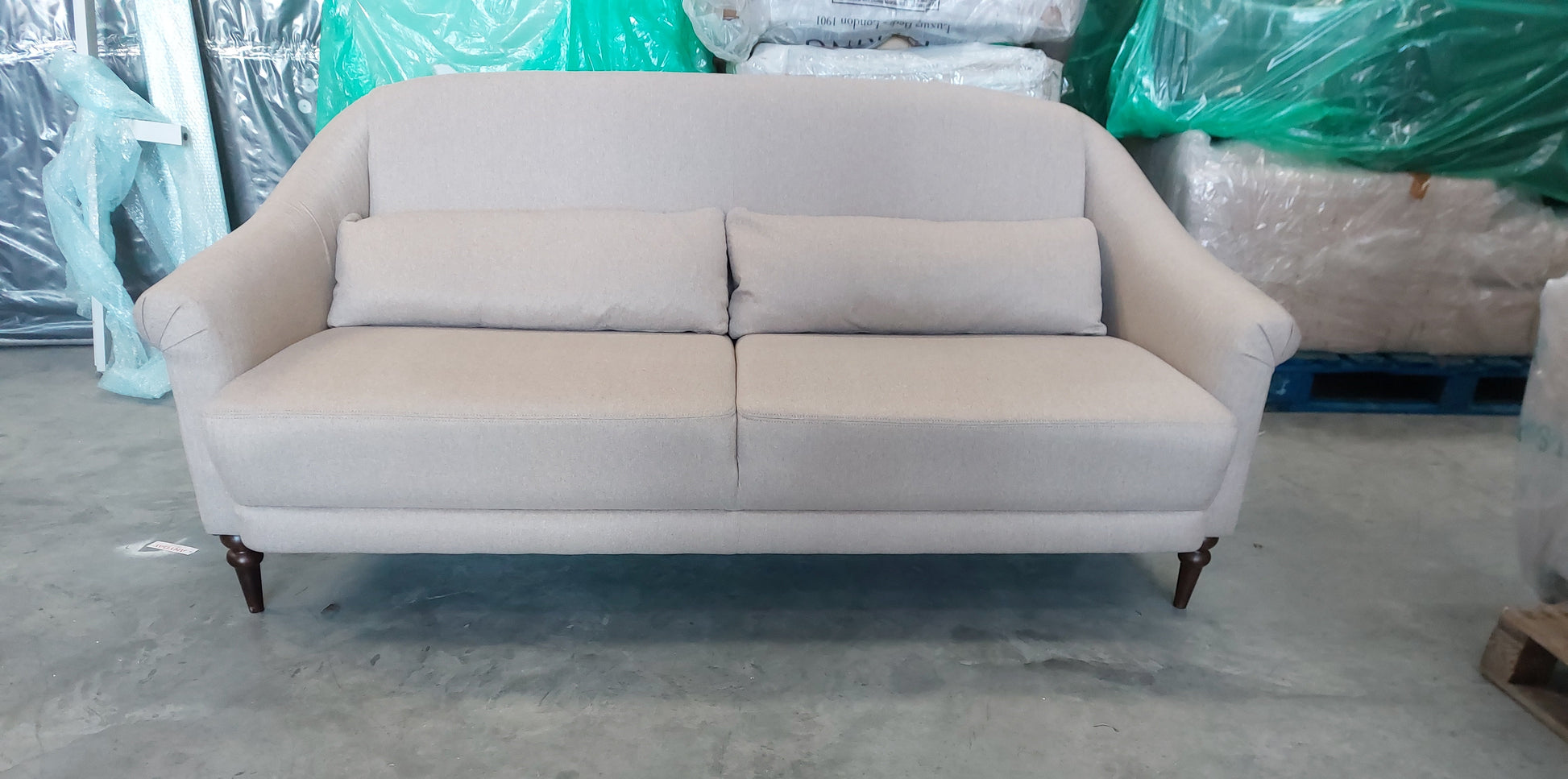 John Lewis Fireside Large 3 Seater Sofa Natural Brushed Tweed