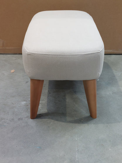 John Lewis Bergen II Footstool, Light Leg Linen Clay