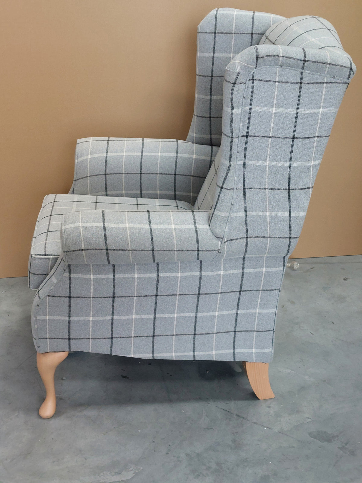 Parker Knoll Oberon Armchair, Berwick Check Grey Marl