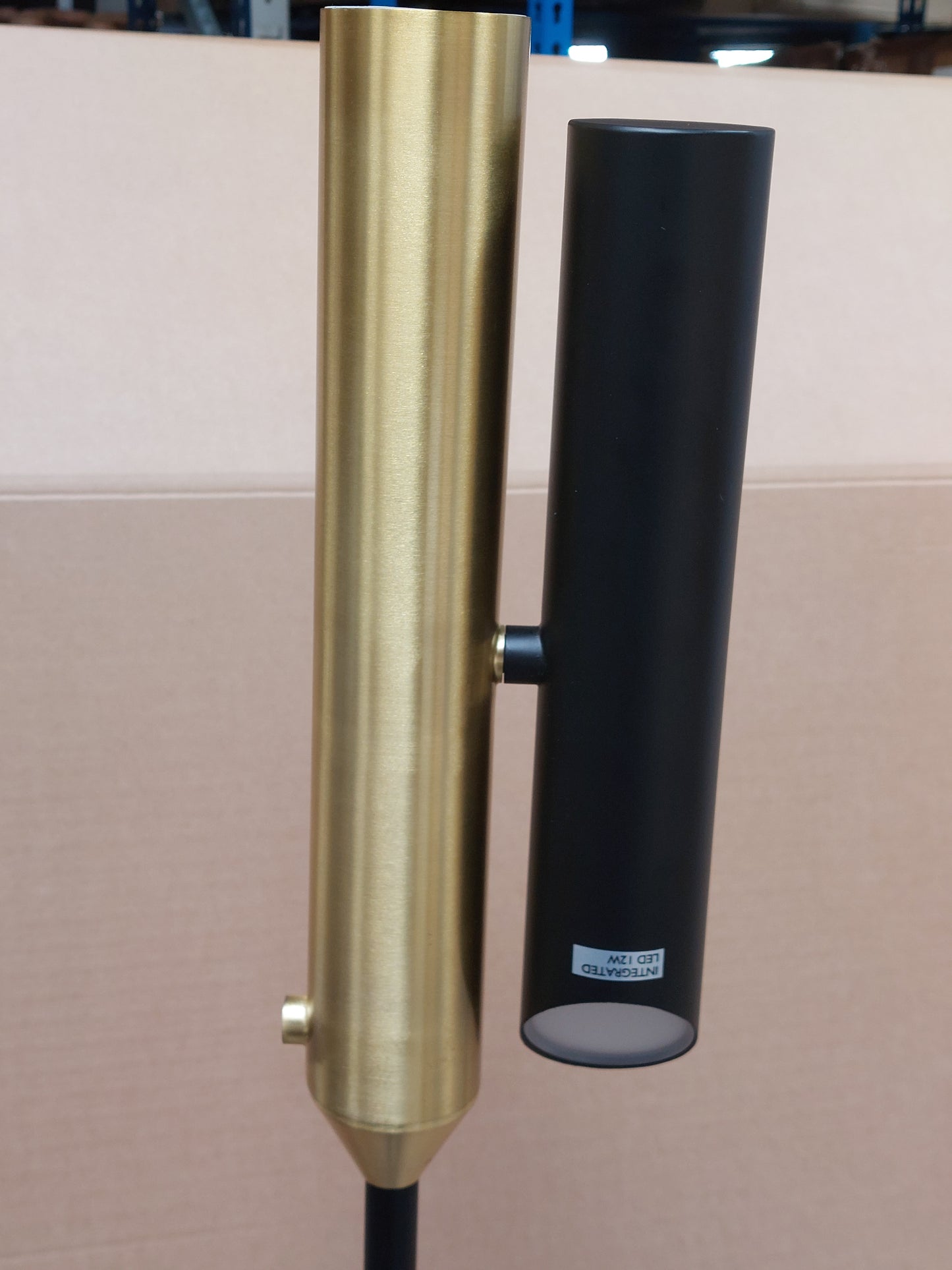 John Lewis Swivel LED Uplighter Floor Lamp, Black/Brass