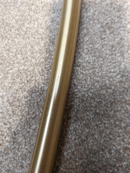 John Lewis Metal Arc Floor Lamp, Black/Brass