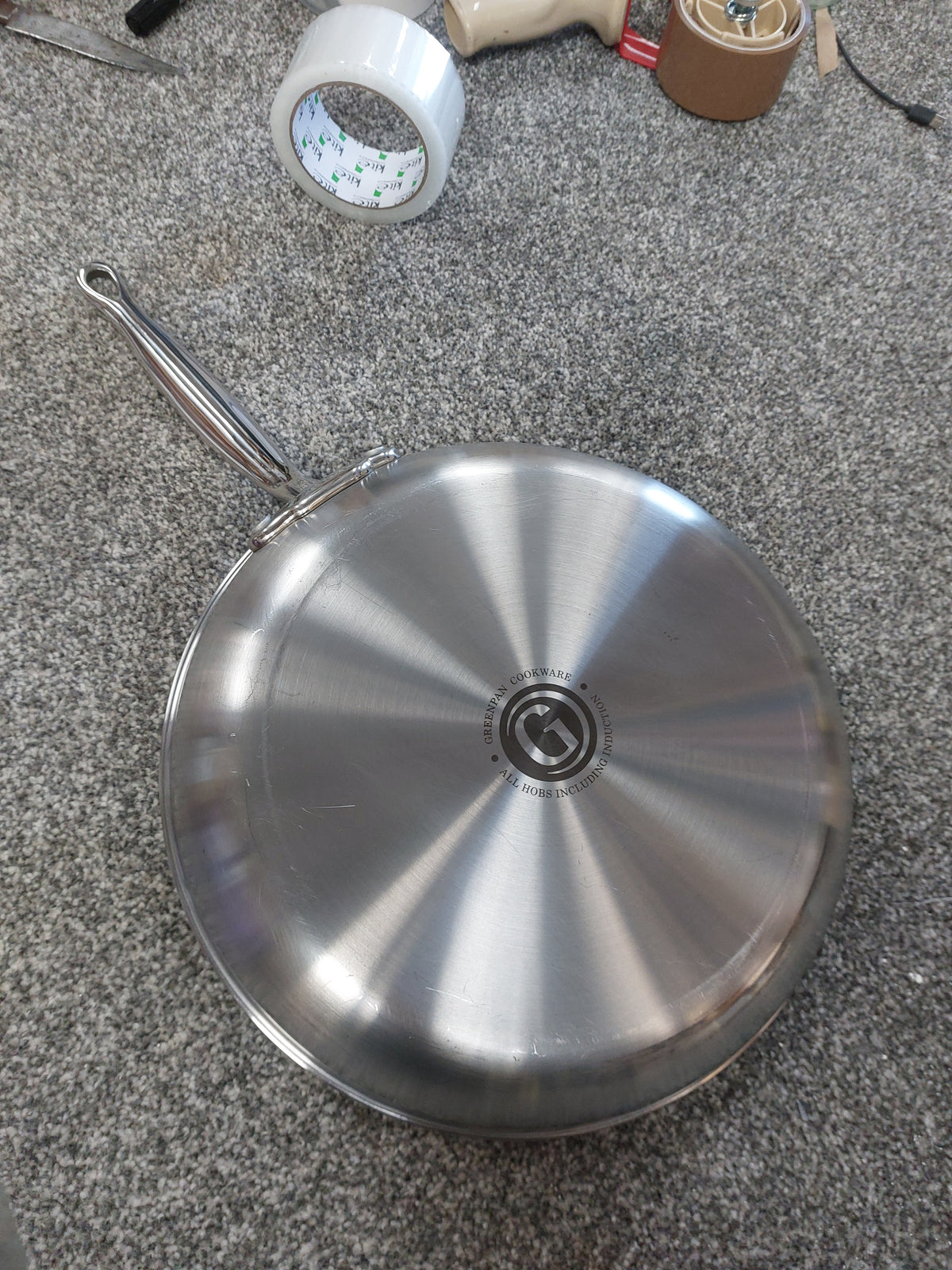 GreenPan Premiere Stainless Steel Ceramic Non-Stick Frying Pan, 30cm
