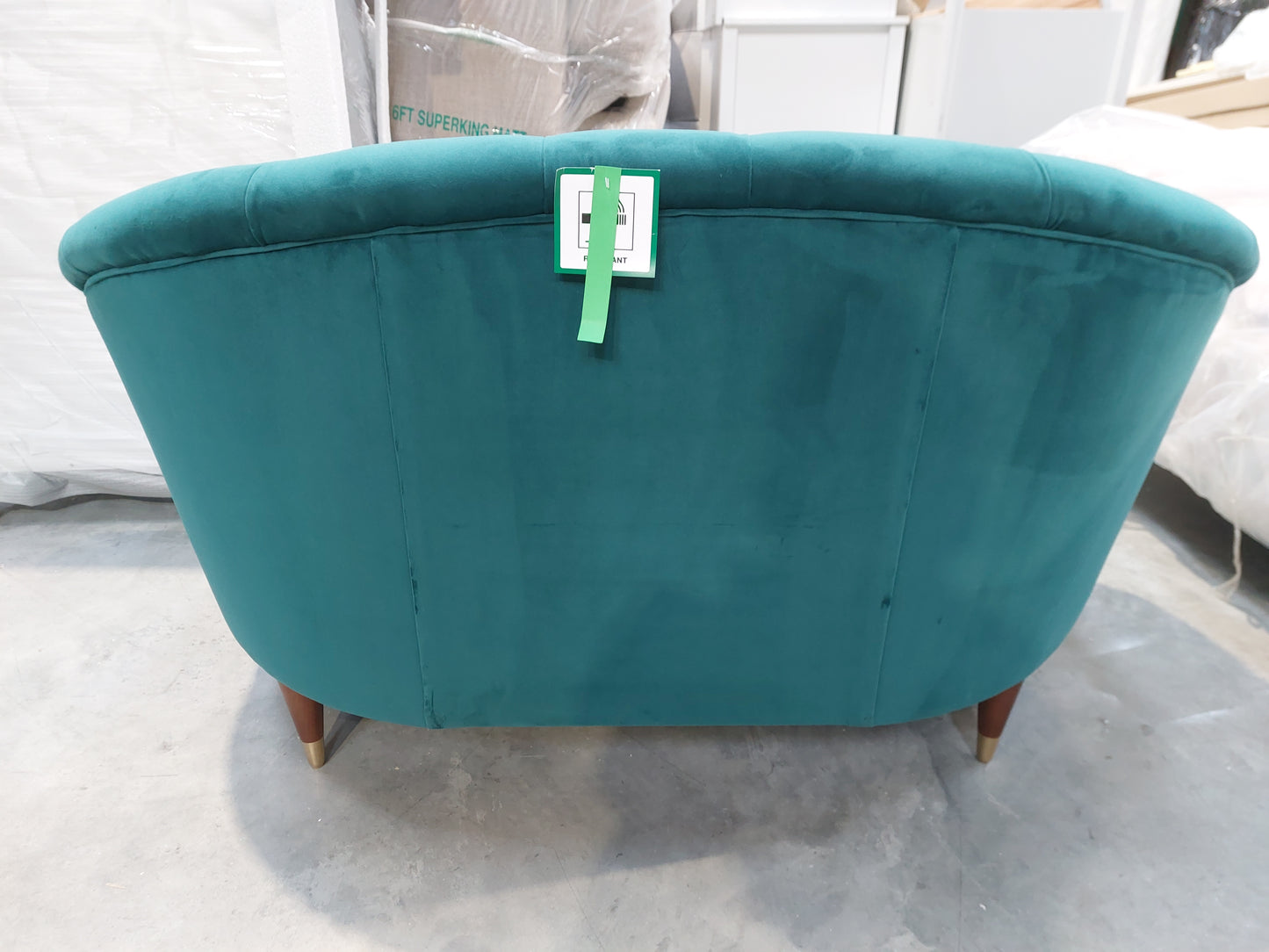 John Lewis + Swoon Radley Loveseat, Wildwood Green Velvet