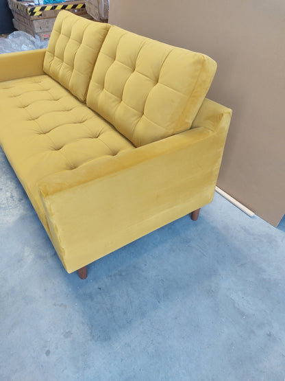 John Lewis Draper II Large 3 Seater Sofa Plush Velvet Honey