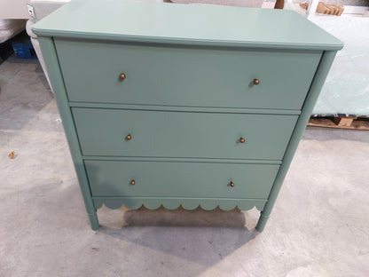 John Lewis Chest of Drawer Hem 3 Drawer Chest Green
