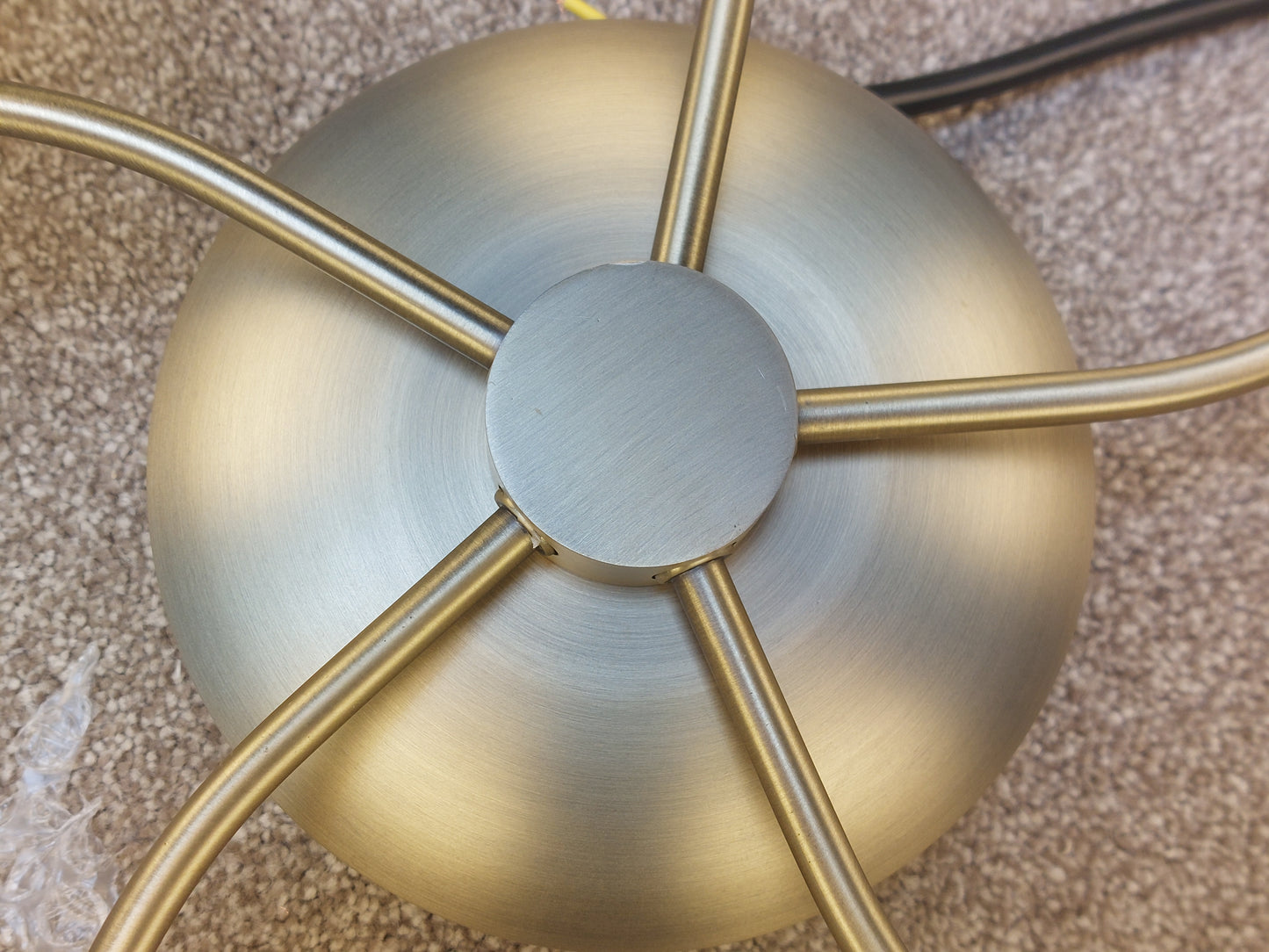 John Lewis Tameo 5 Arm Flush Ceiling Light, Brass