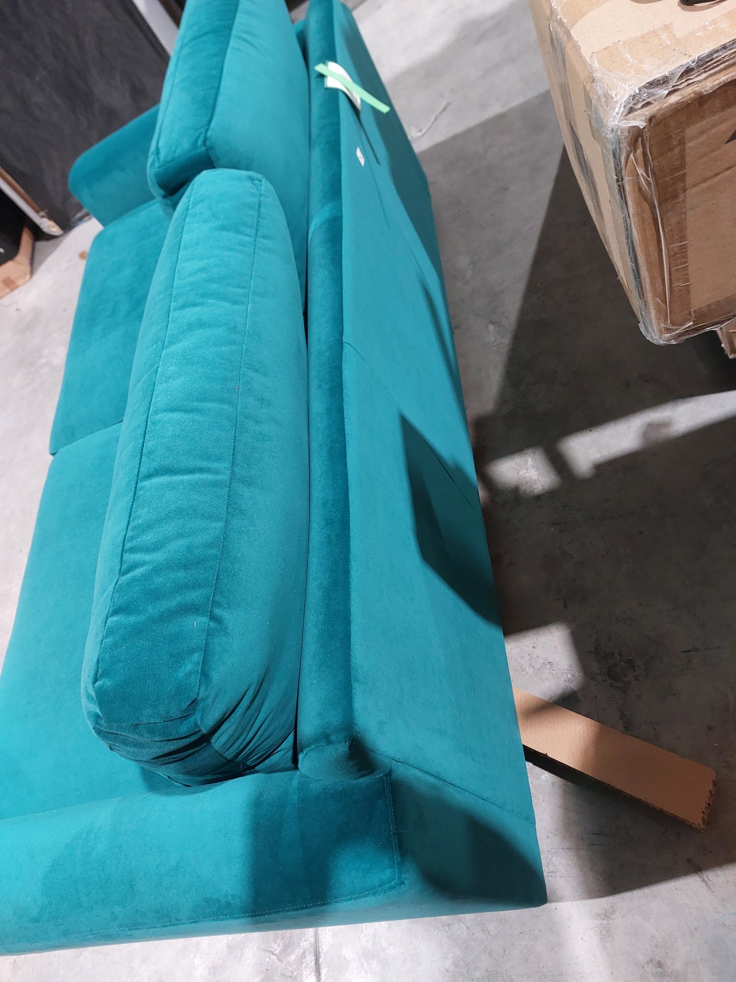 John Lewis Oliver II Large 3 Seater Sofa Easy Clean Plush Velvet Teal