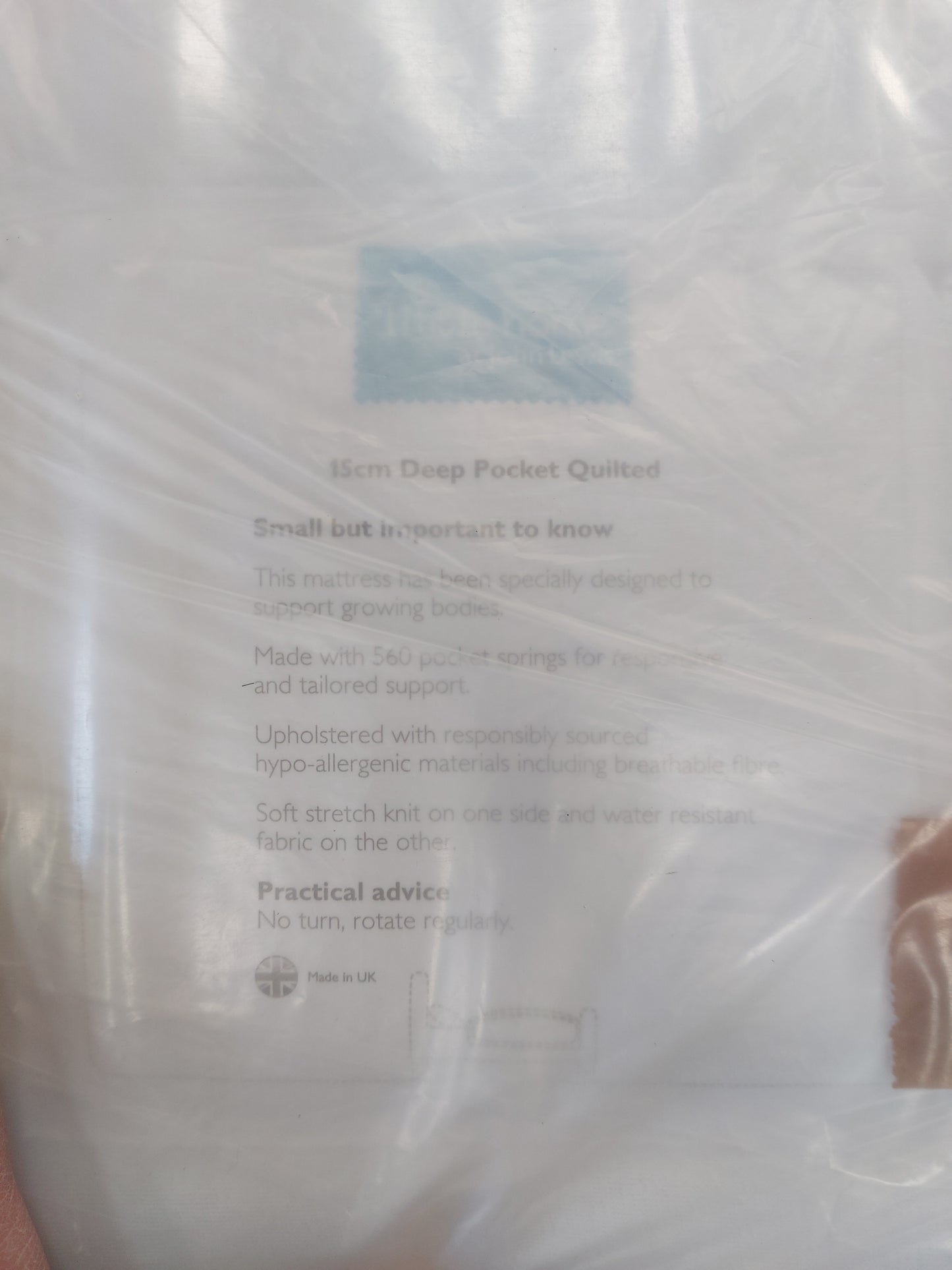 John Lewis Pocket Spring Quilted Kids' Mattress, Medium Tension, Single