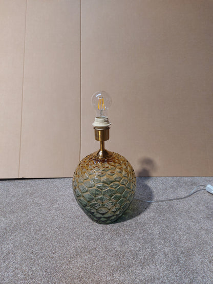 John Lewis Abigail Dimple Ombre Table Lamp, Green