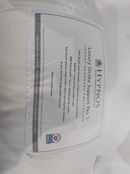 Hypnos Luxury Ortho Support No. 1 Pocket Spring Mattress Extra Firm Tension King Size