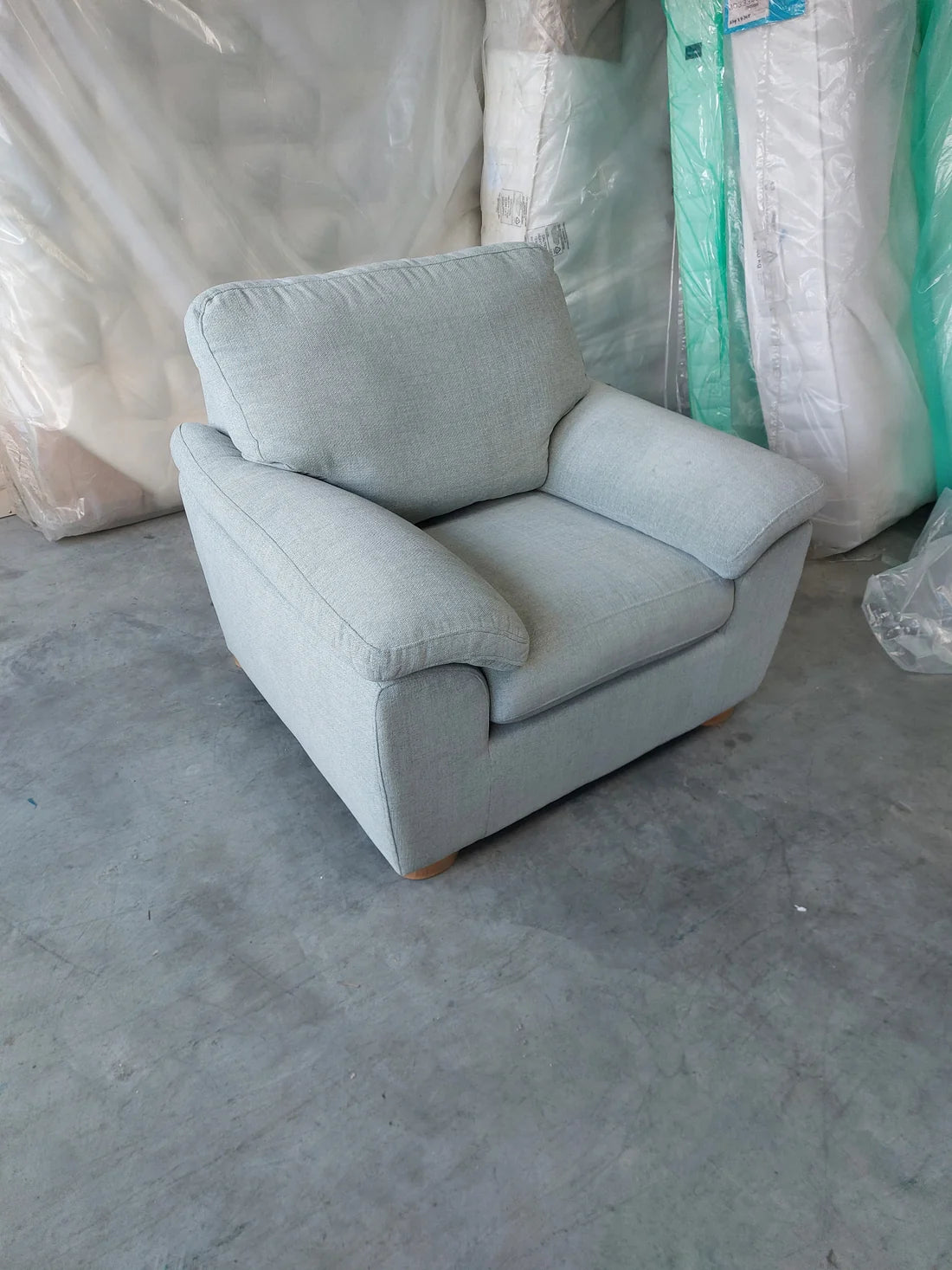 John Lewis Camden Armchair Light Blue Seagrass