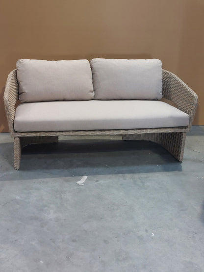 John Lewis Haven Woven 2-Seater Garden Sofa, Sandstone