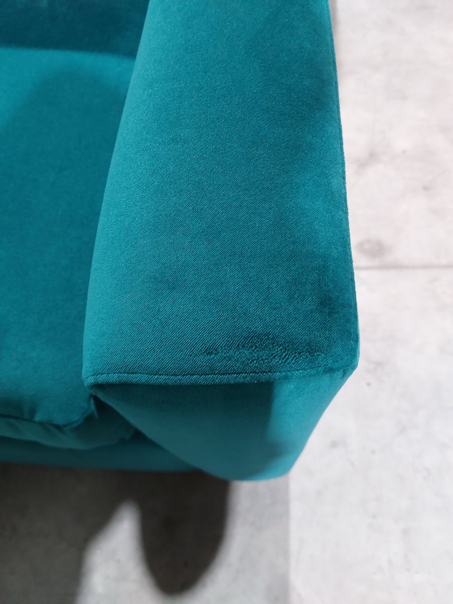 John Lewis Oliver II Large 3 Seater Sofa Easy Clean Plush Velvet Teal