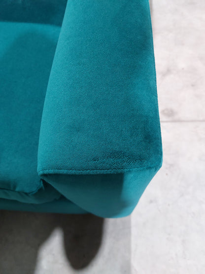 John Lewis Oliver II Large 3 Seater Sofa Easy Clean Plush Velvet Teal