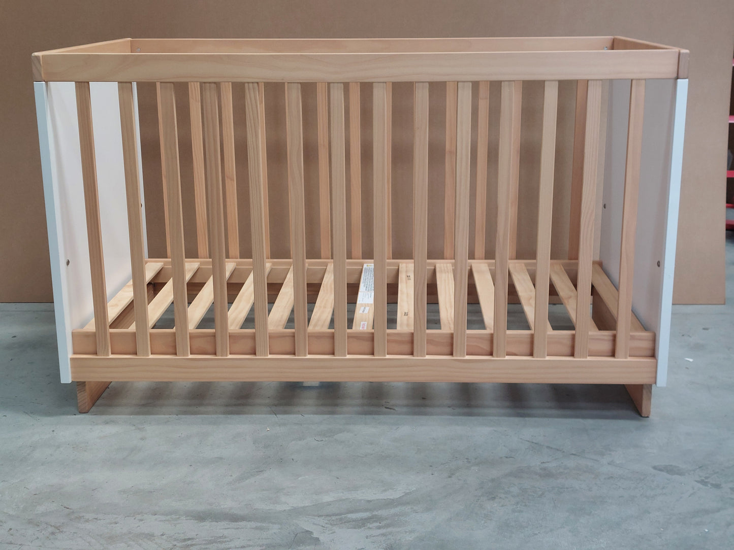 John Lewis Scandi Solution Cotbed White Natural Cot Bed
