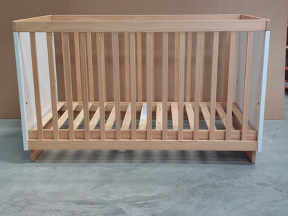 John Lewis Scandi Solution Cotbed White Natural Cot Bed