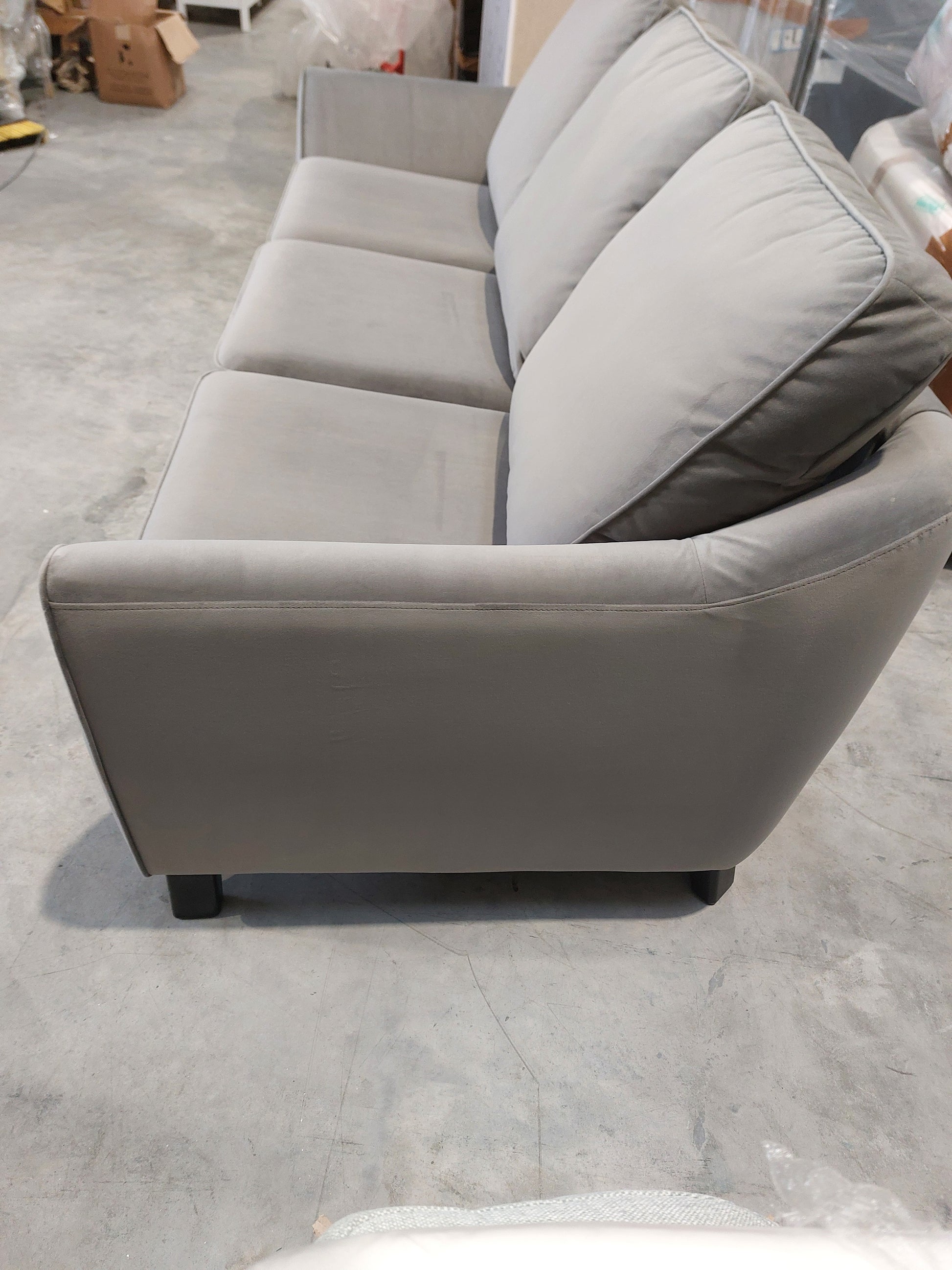 G Plan Vintage The Sixty Eight LHF Large 3 Seater Sofa with Footrest Mechanism, Plush Slate