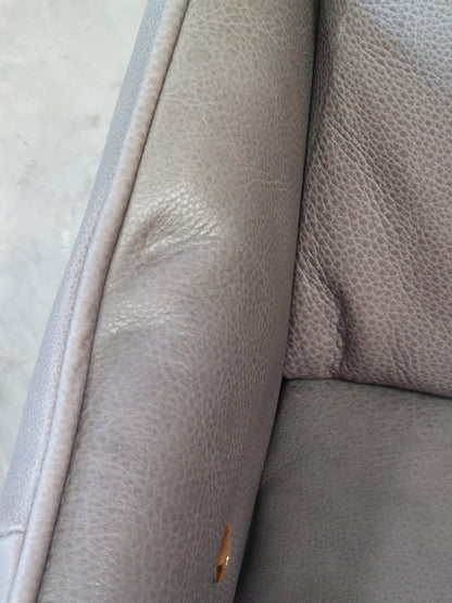 John Lewis Halo Capri Recliner Hand-Tipped Leather, Hot Pewter