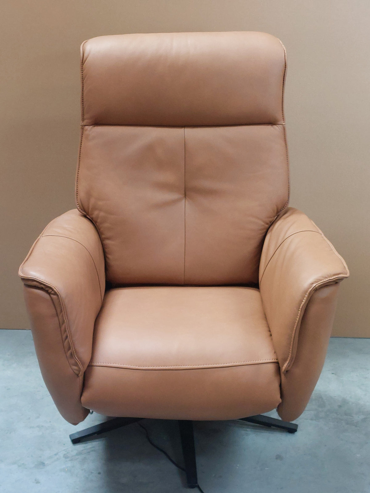 John Lewis Float Zero Gravity Power Recliner Leather Chair, Tan Leather