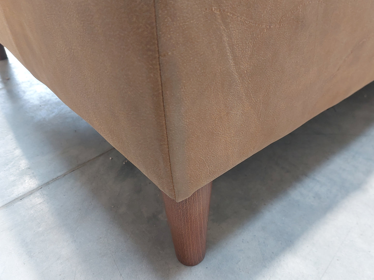 John Lewis Draper II Motion Large 3 Seater Leather Sofa, Light Leg, Demetra Light Tan