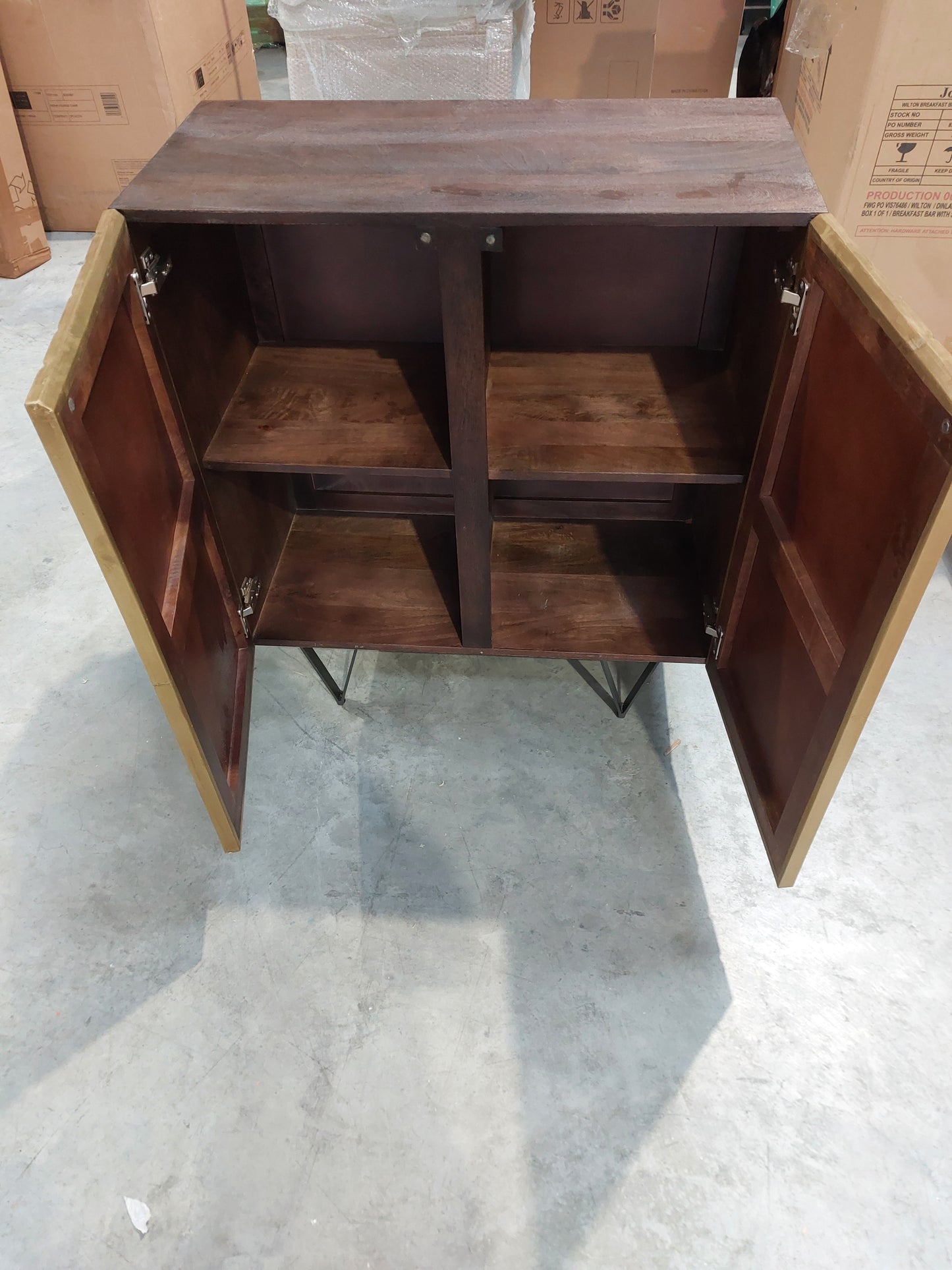 Swoon Ziggy Cabinet Brass Display Cabinet