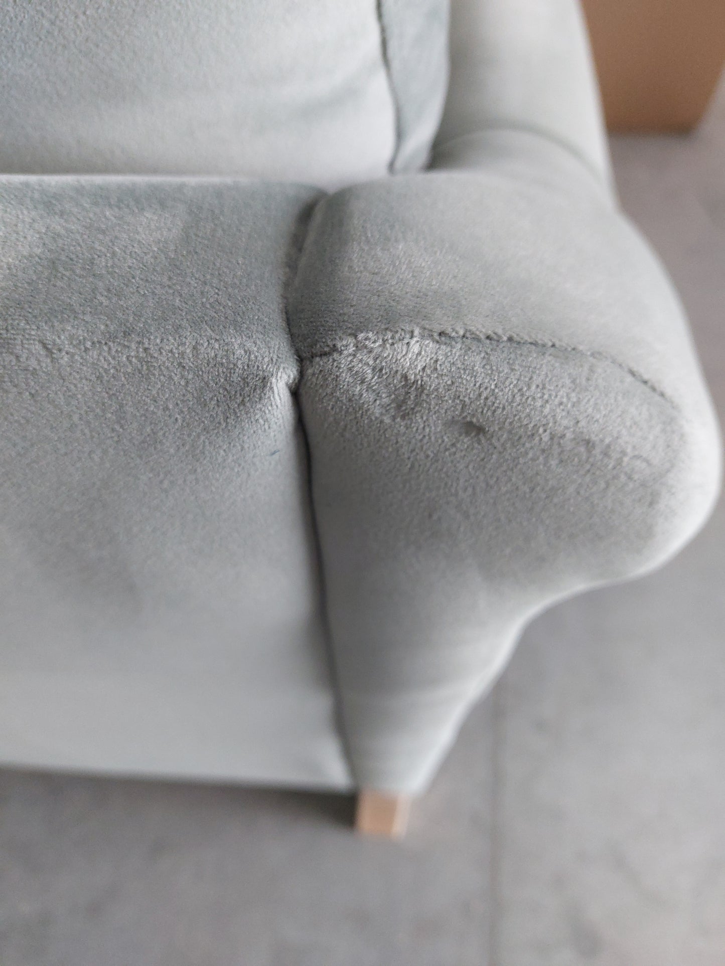 John Lewis Camber Large 3 Seater Sofa Velvet Myrtle Easy Clean Eco