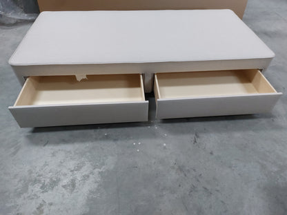John Lewis Pocket Sprung Upholstered 2 Drawer Divan Base, Single Brushed Tweed