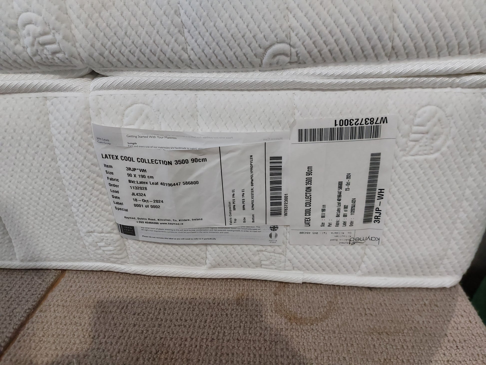 Latex Cool Collection 3500 Pocket Spring Mattress Single