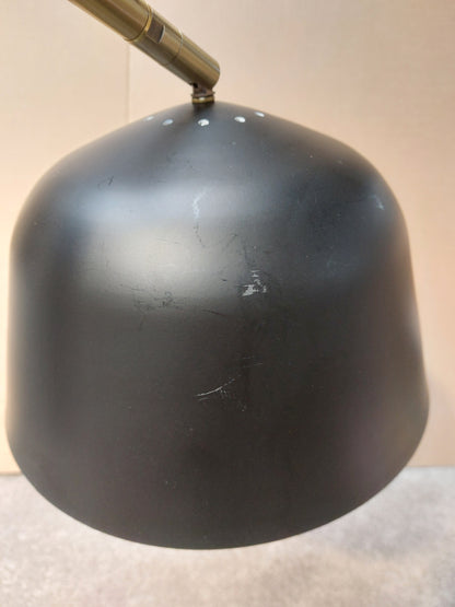 John Lewis Metal Arc Floor Lamp, Black/Brass