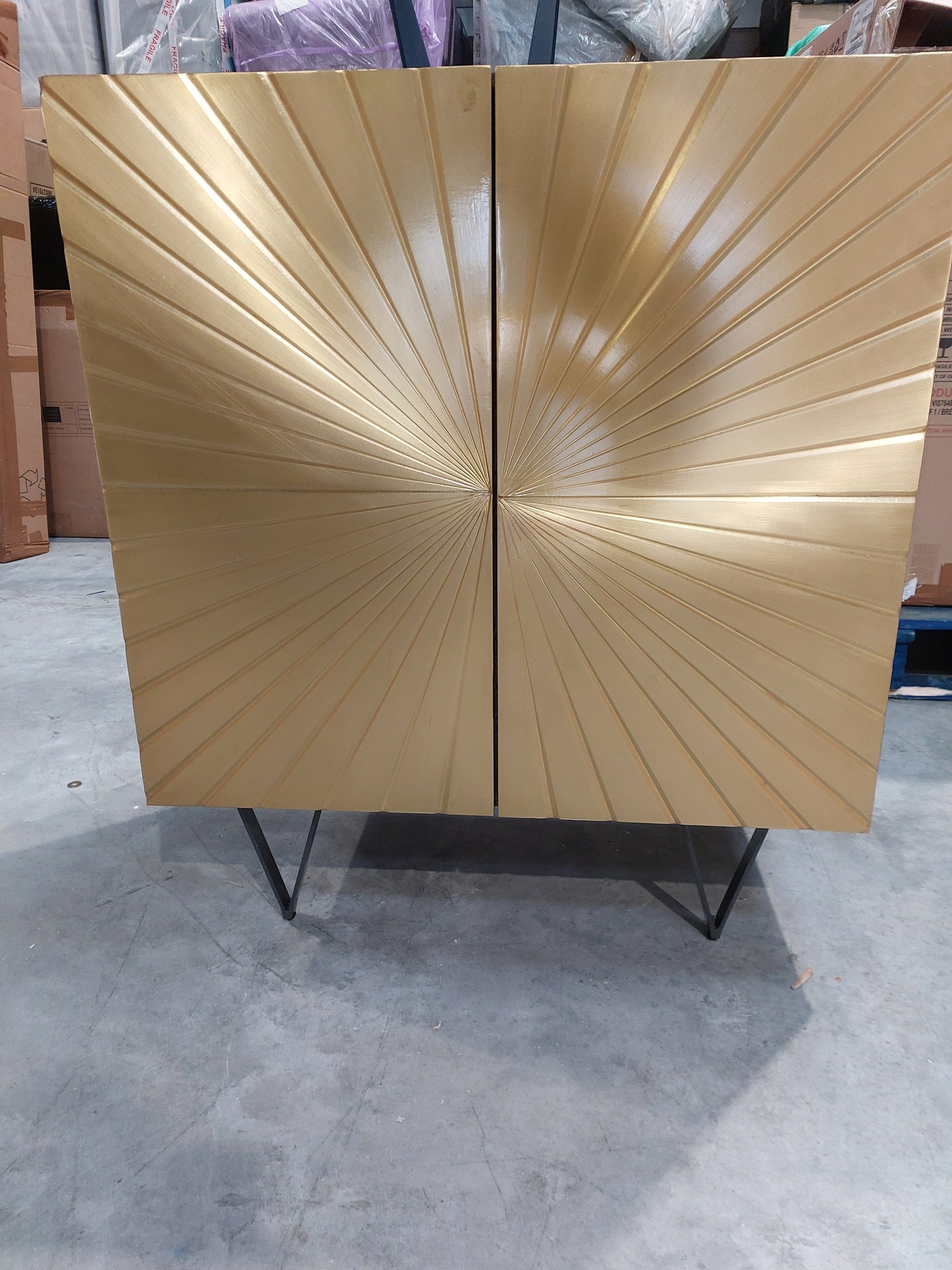 Swoon Ziggy Cabinet Brass Display Cabinet