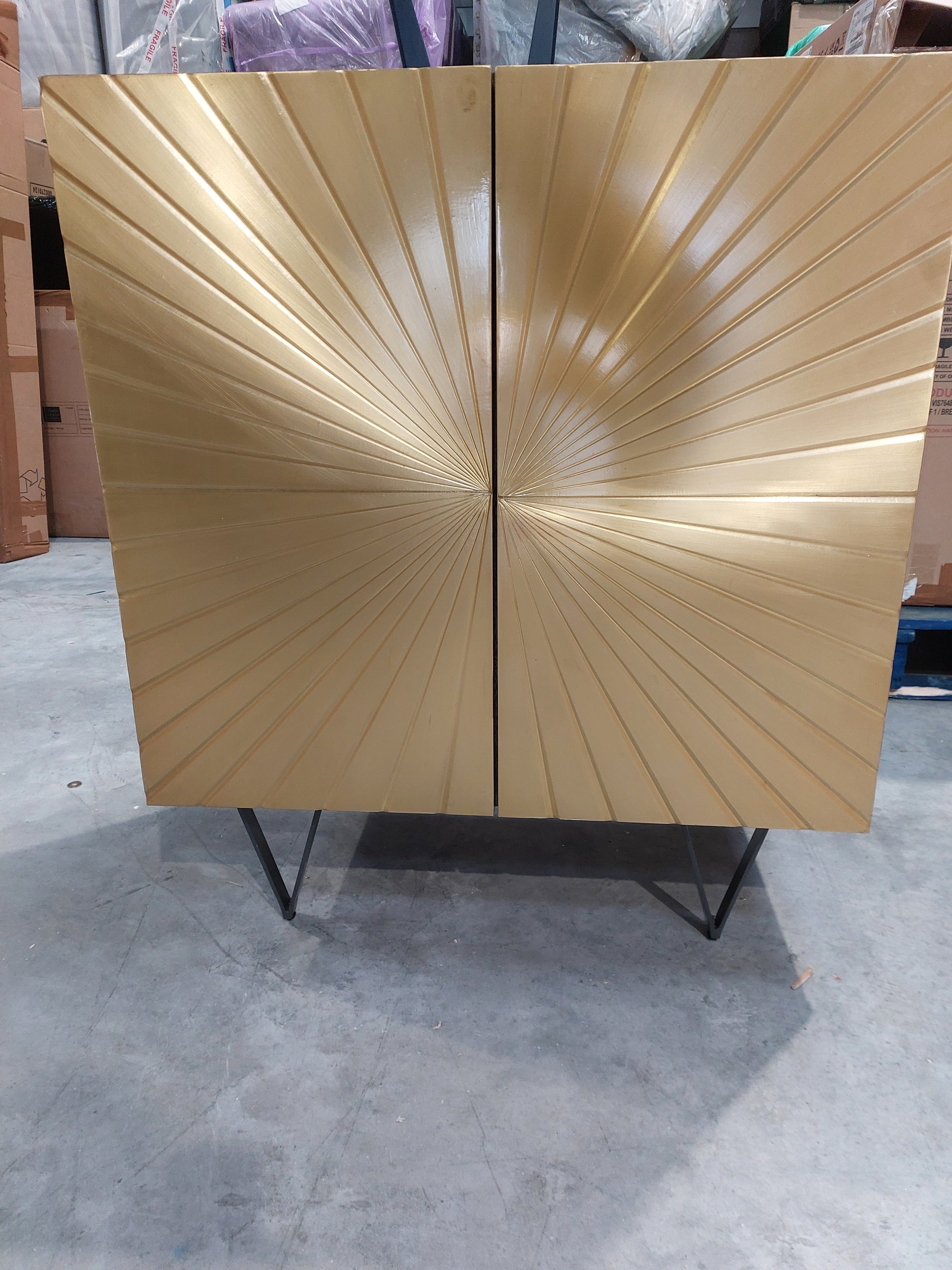 Swoon Ziggy Cabinet Brass Display Cabinet