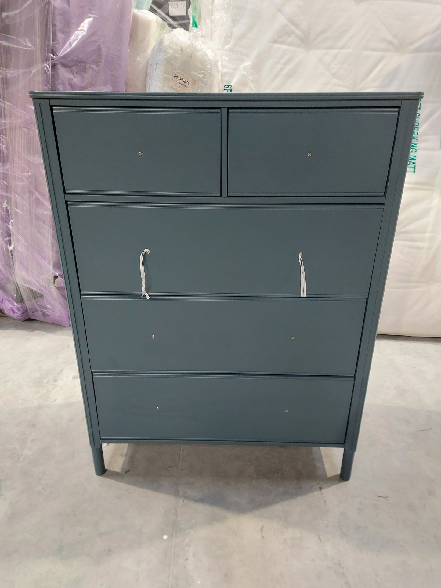 John Lewis Pillar 5 Drawer Chest, Blue